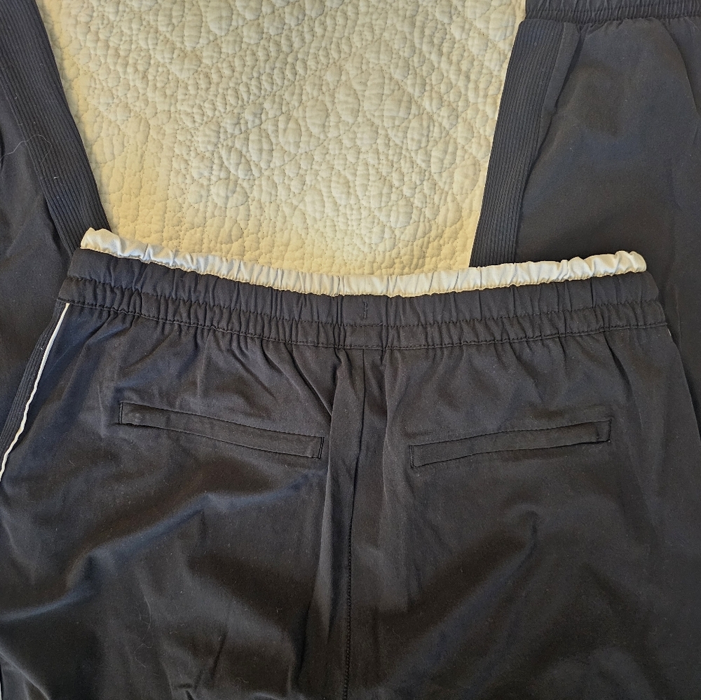 ATHLETA Brooklyn Joggers Track Pants Colorblock Black With White Trim- Size 2 - Picture 5 of 10